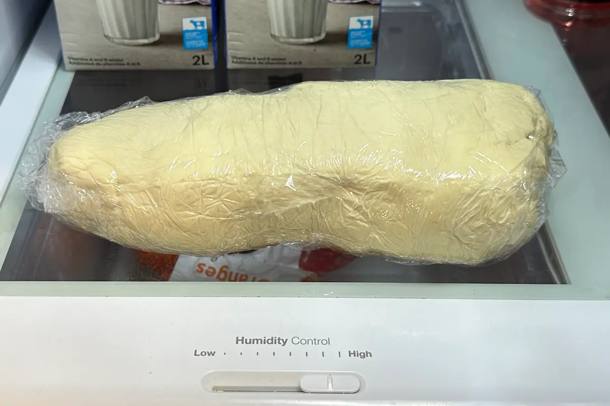 Step showing bread making process