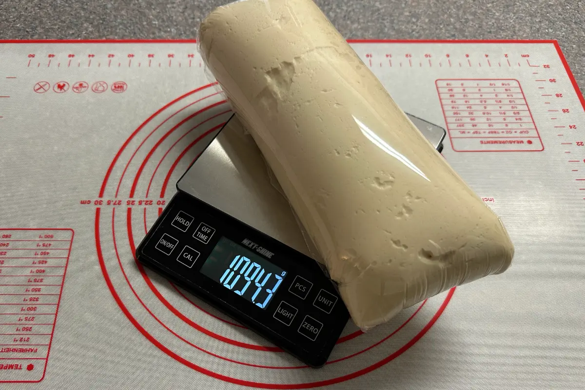 Step showing bread making process