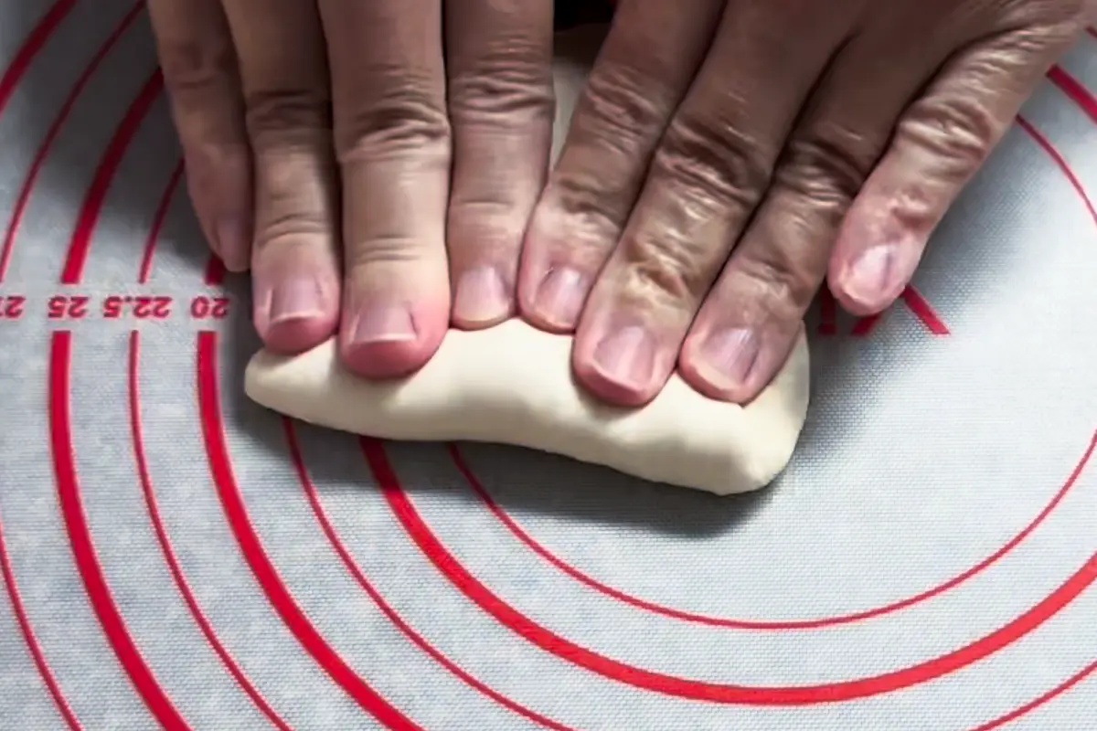 Step showing bread making process