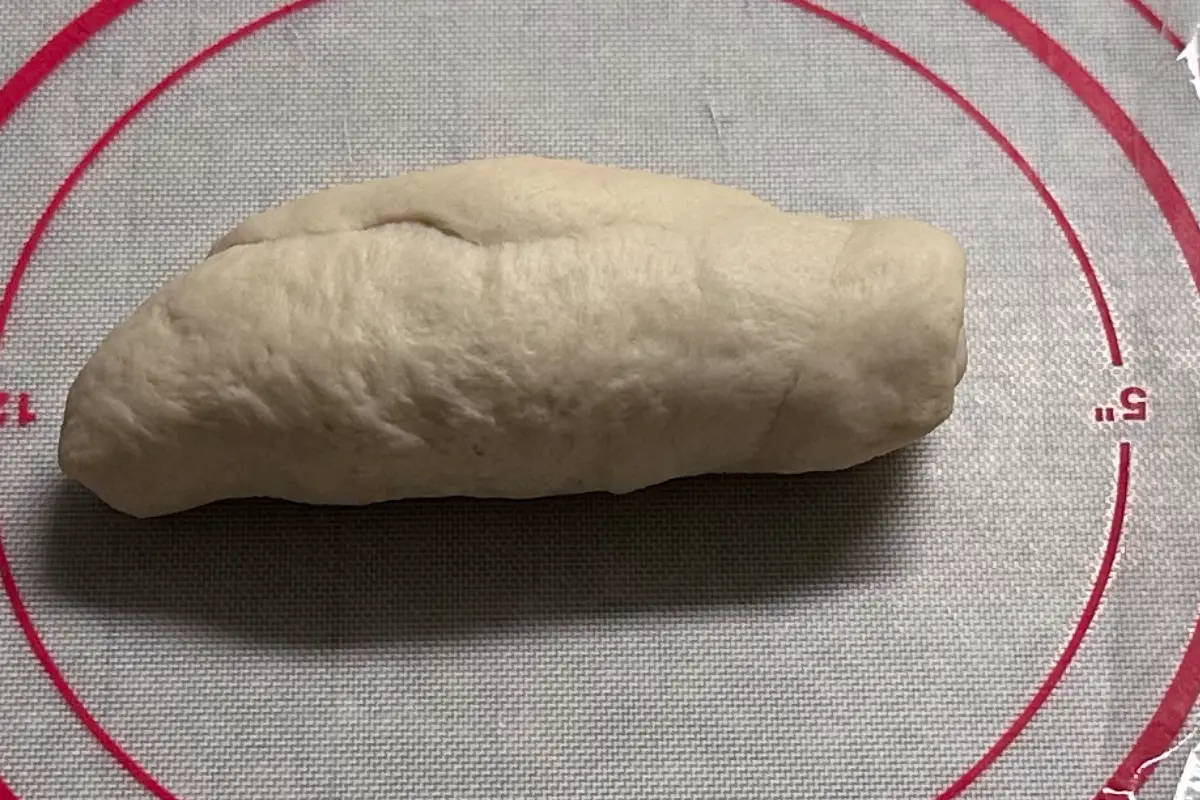 Step showing bread making process