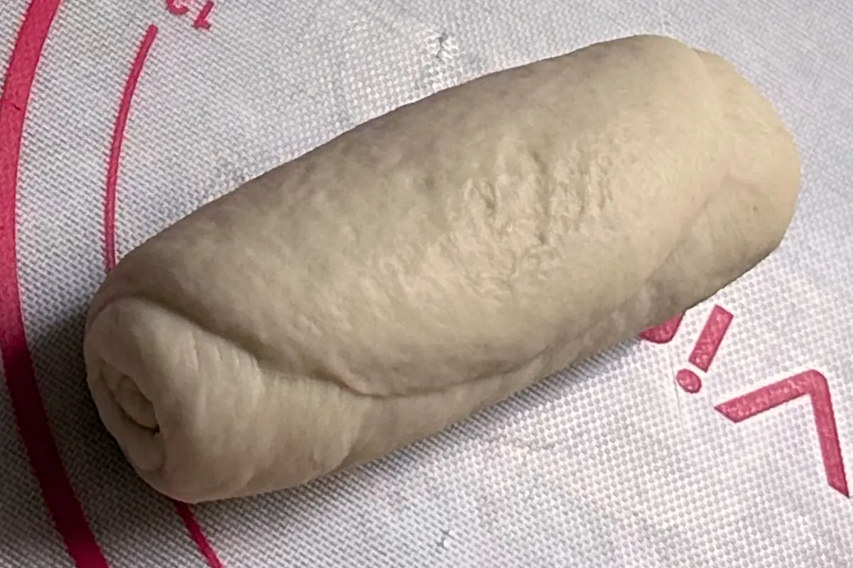 Step showing bread making process